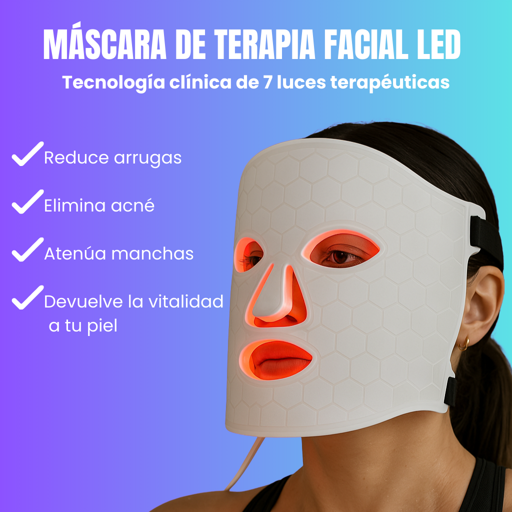 MASCARA FACIAL LED 7 COLORES